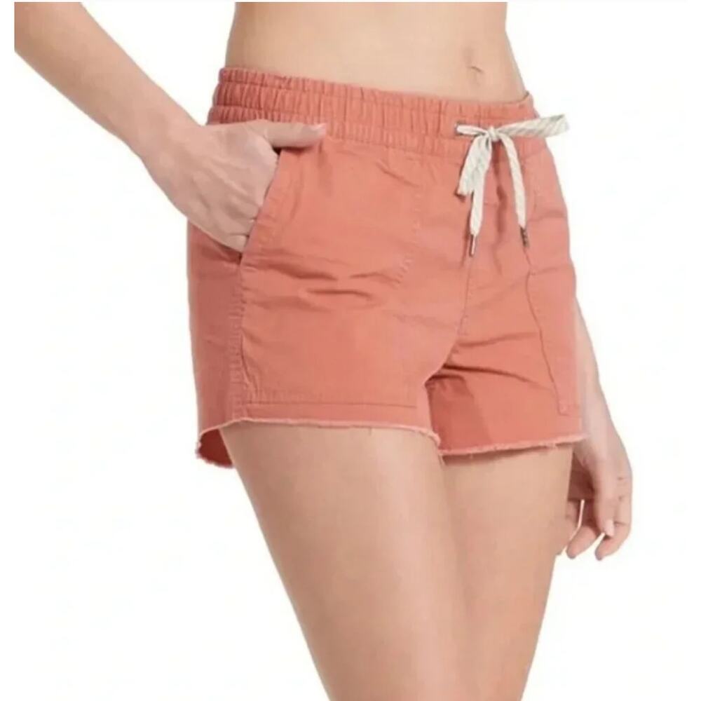 Vuori Vintage Ripstop Shorts Cinnamon Orange Elastic Pull On Women's XS